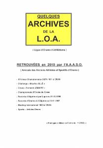 13 LIGUE D ORANIE D ATHLETISME - ARCHIVES